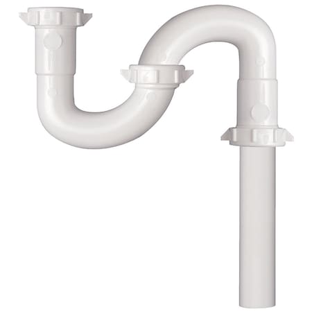 All-Source 1-1/4 In. x 20-1/2 In. White Plastic S-Trap 270WK
